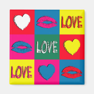Pop art love magnet