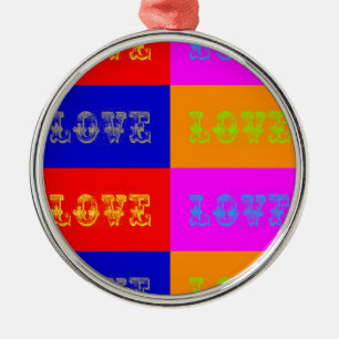 Pop Art Love Metal Tree Decoration