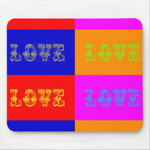 Pop Art Love Mouse Pad