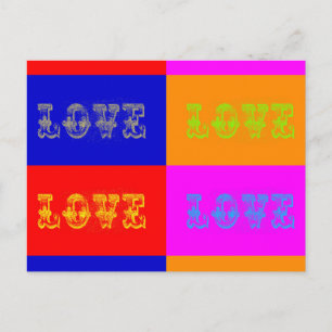 Pop Art Love Postcard
