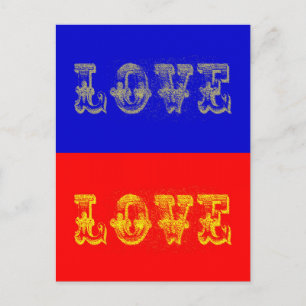 Pop Art Love Postcard
