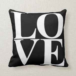 Pop Art Love Typography Cushion