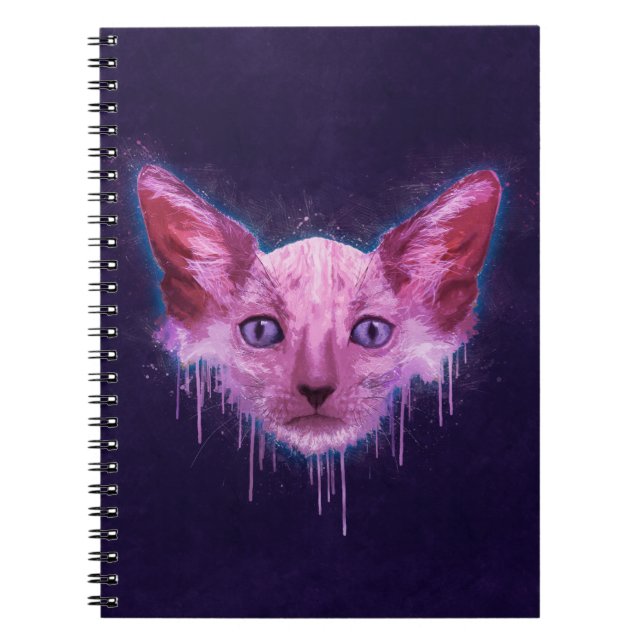Pop Art Lykoi Werewolf Cat Notebook (Front)