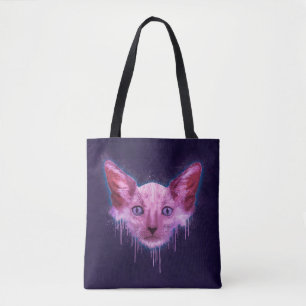 Pop Art Lykoi Werewolf Cat Tote Bag