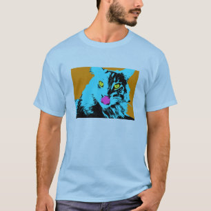 Pop Art Maine Coon Cat T-Shirt