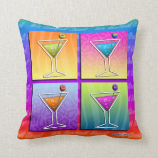 Pop Art MARTINIS Reversible THROW PILLOW