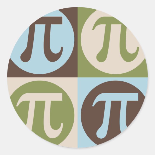 Pop Art Math Classic Round Sticker (Front)