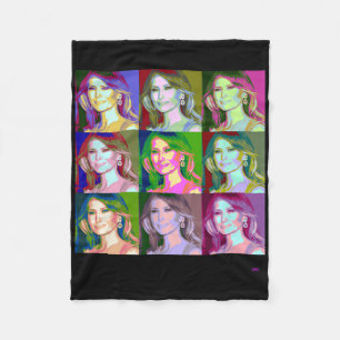Pop Art Melania Trump  Fleece Blanket