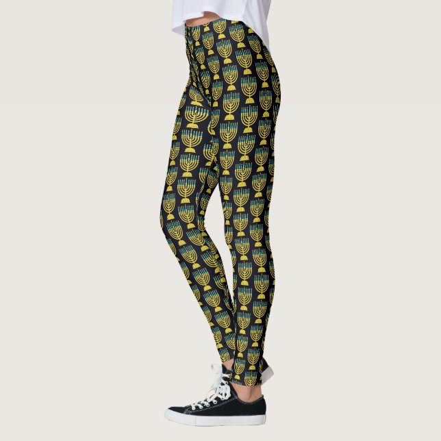 Pop Art Menorah Leggings (Left)