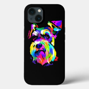 Pop Art Miniature Schnauzer Dog Animal Lovers Keep iPhone 13 Case