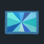 Pop Art Modern 60s Funky Geometric Rays in Blue Trifold Wallet<br><div class="desc">This hip,  retro 60s-inspired pop art wallet design has psychedelic blue rays / sunbursts shooting out in a geometric pattern. This funky,  minimalist,  ultra-mod design has twelve rays in varying shades of bold,  bright neon blue. It's groovy,  baby.</div>