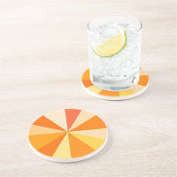 Pop Art Modern 60s Funky Geometric Rays in Orange