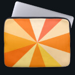 Pop Art Modern 60s Funky Geometric Rays in Orange Laptop Sleeve<br><div class="desc">This hip,  retro 60s-inspired pop art design has psychedelic orange rays / sunbursts shooting out in a geometric pattern. This funky,  minimalist,  ultra-mod design has twelve rays in varying shades of orange. It's groovy,  baby.</div>