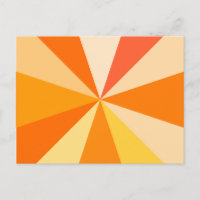 Pop Art Modern 60s Funky Geometric Rays in Orange