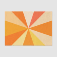 Pop Art Modern 60s Funky Geometric Rays in Orange