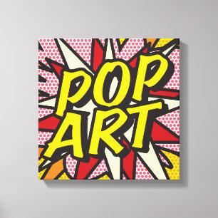 POP ART Modern Comic Book Typography Canvas Print