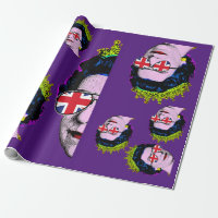 Pop art Modern HM Queen with Union Jack glasses