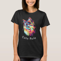 Pop Art Modern Multicolor Cats Rule