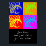 Pop Art Motivational Aim Quote Basketball Print<br><div class="desc">I Love This Game. Popular Sports - Basketball Game Ball Image.</div>