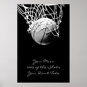 Pop Art Motivational Quote Basketball Print
