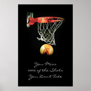 Pop Art Motivational Quote Basketball Print