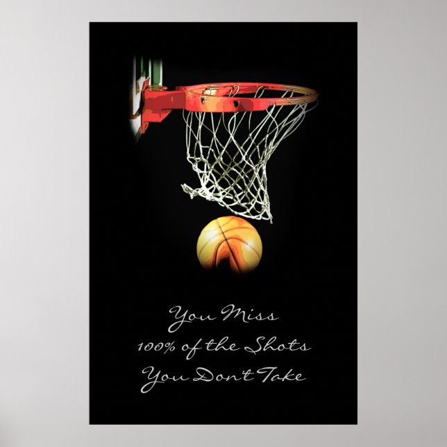 Pop Art Motivational Quote Basketball Print (Front)