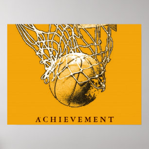 Pop Art Motivational Sport Basketball Poster