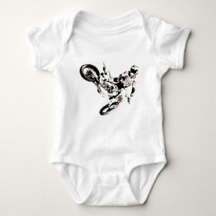 Pop Art Motocross Motorcyle Sport Baby Bodysuit
