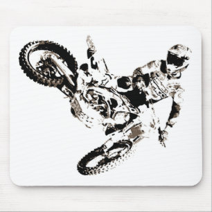 Pop Art Motocross Motorcyle Sport Mouse Pad