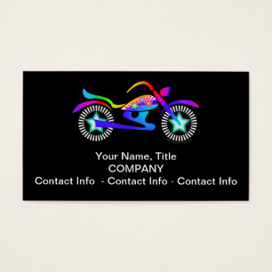 Pop Art MOTORCYCLE Gift Tag or Business Card
