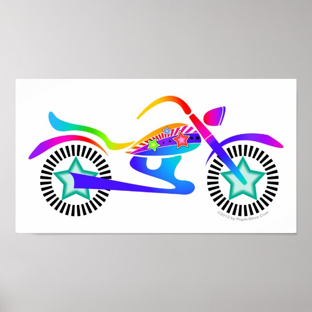 Pop Art MOTORCYCLE POSTER (Front)