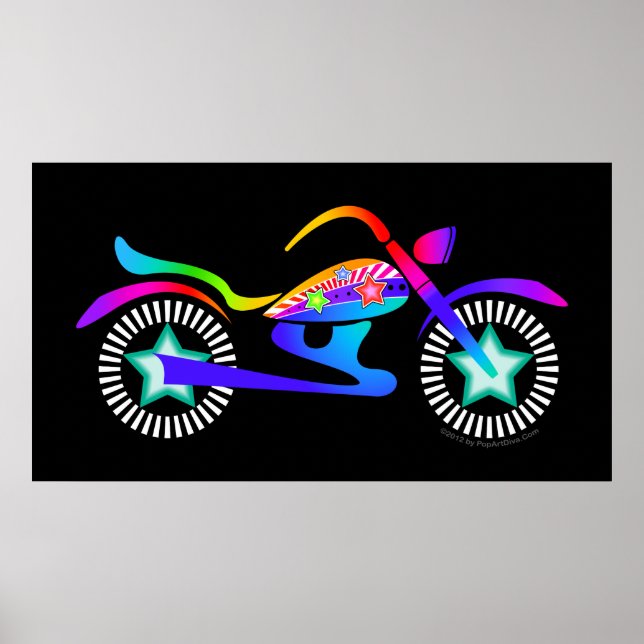 Pop Art MOTORCYCLE POSTER (Front)