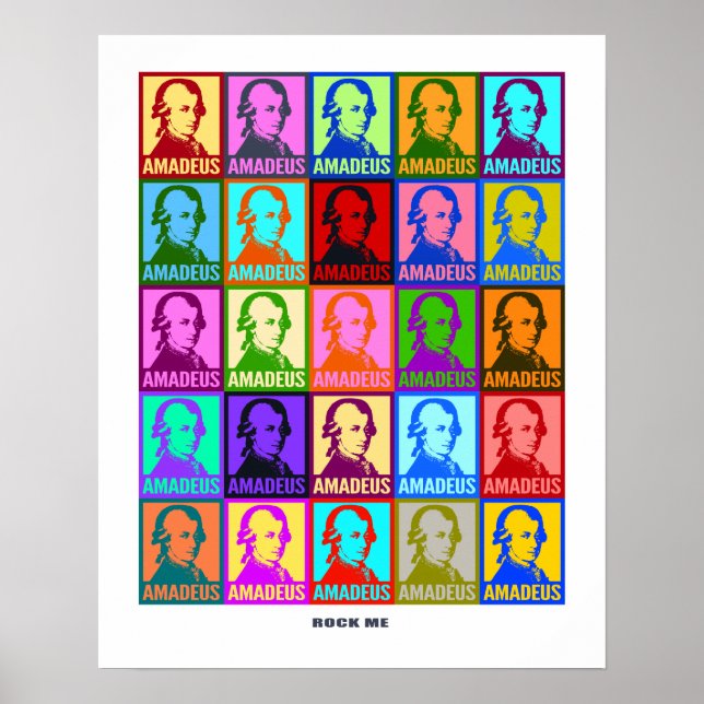 Pop Art Mozart | Rock Me Colourful Poster (Front)