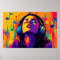 Pop Art Music Lover – Headphone Groove Art