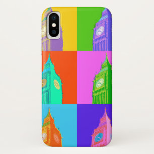 Pop Art Neon Big Ben iPhone X Case