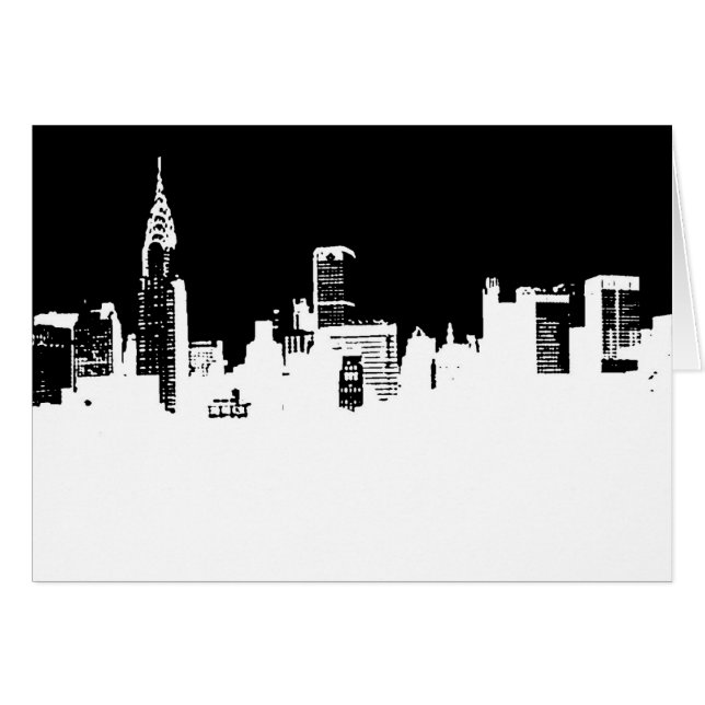 Pop Art New York City Greeting Card (Front Horizontal)