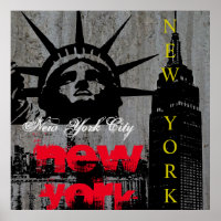 Pop Art New York City Manhattan Statue of Liberty