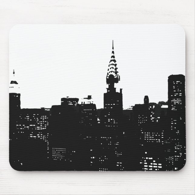 Pop Art New York Silhouette Mouse Pad (Front)