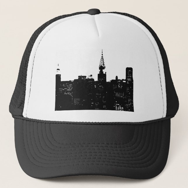 Pop Art New York Silhouette Trucker Hat (Front)