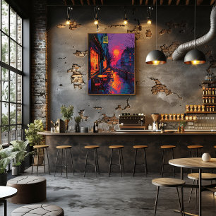 Pop Art: Night Café in Paris Photo Print