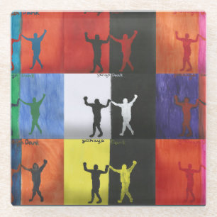 Pop art no.1 by Yeshaya Dank - Glass Coaster