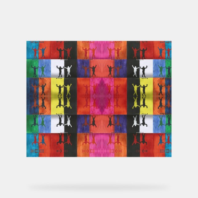 Pop art no.1 by Yeshaya Dank - unity & harmony Acrylic Sign (Front)