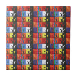 Pop art no.1 by Yeshaya Dank - unity & harmony Ceramic Tile