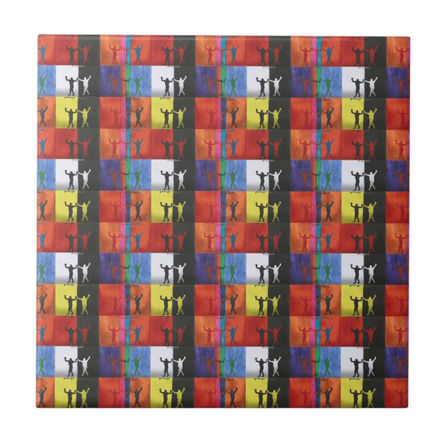Pop art no.1 by Yeshaya Dank - unity & harmony Ceramic Tile (Front)