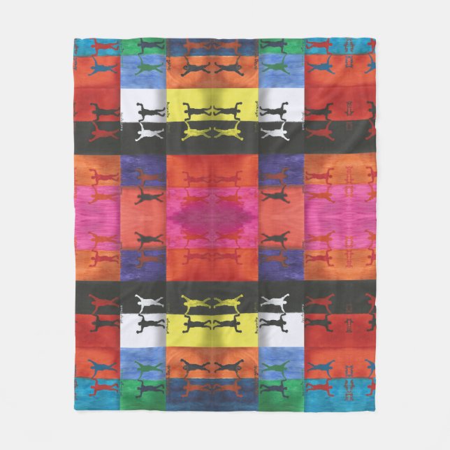 Pop art no.1 by Yeshaya Dank - unity & harmony Fleece Blanket (Front)