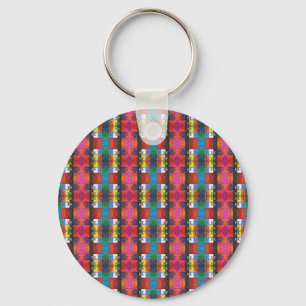 Pop art no.1 by Yeshaya Dank - unity & harmony Key Ring
