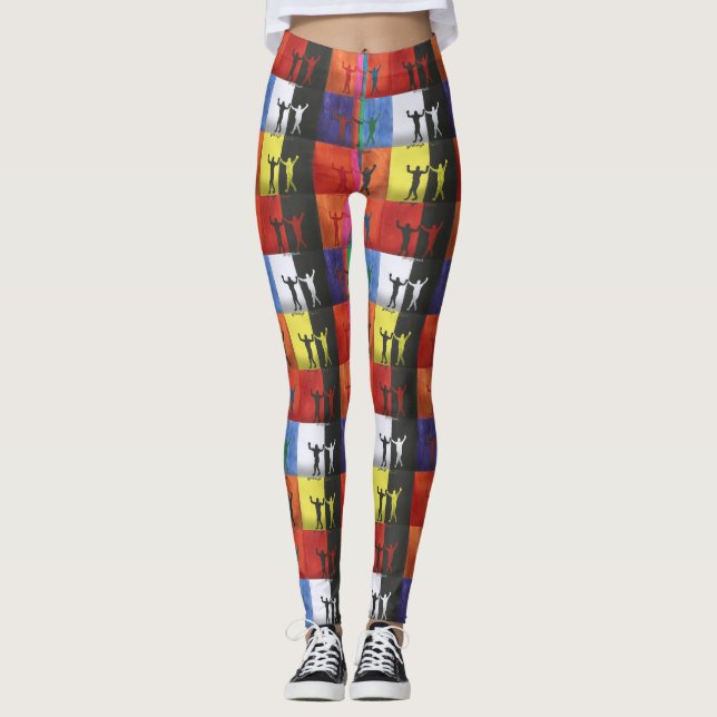 Pop art no.1 by Yeshaya Dank - unity & harmony Leggings (Front)