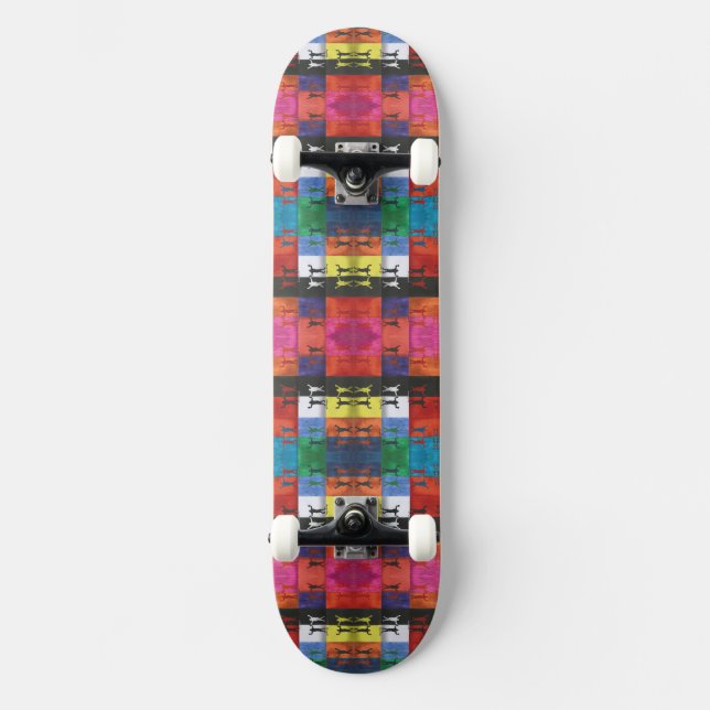 Pop art no.1 by Yeshaya Dank - unity & harmony Skateboard (Front)