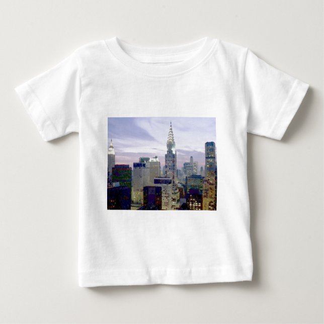 Pop Art Oil Paint Effect New York Baby T-Shirt (Front)