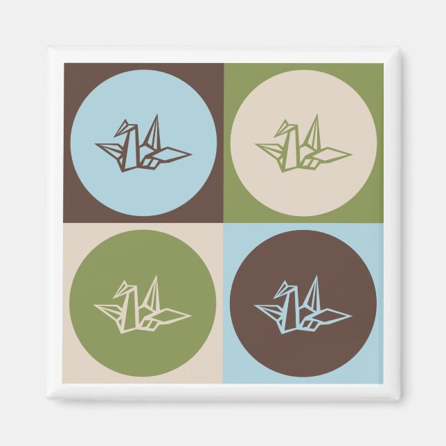 Pop Art Origami Magnet (Front)
